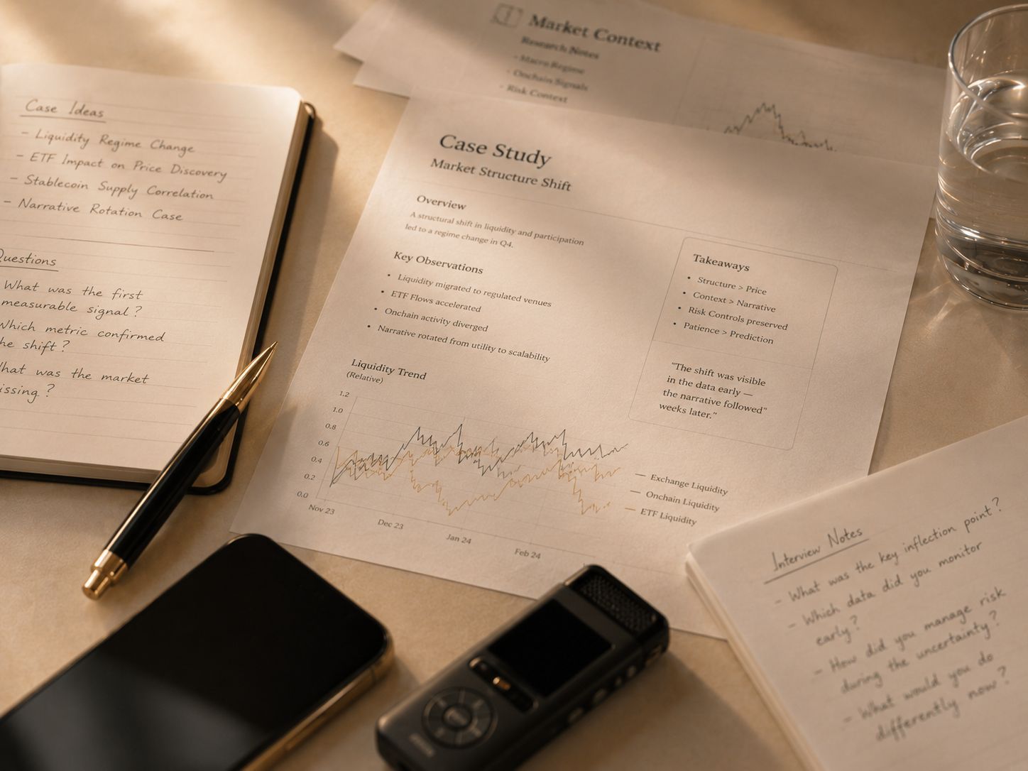 Fallstudie mit Markt-Notizen und Charts